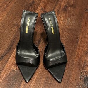 Fashion Nova Sleek Black Heels
